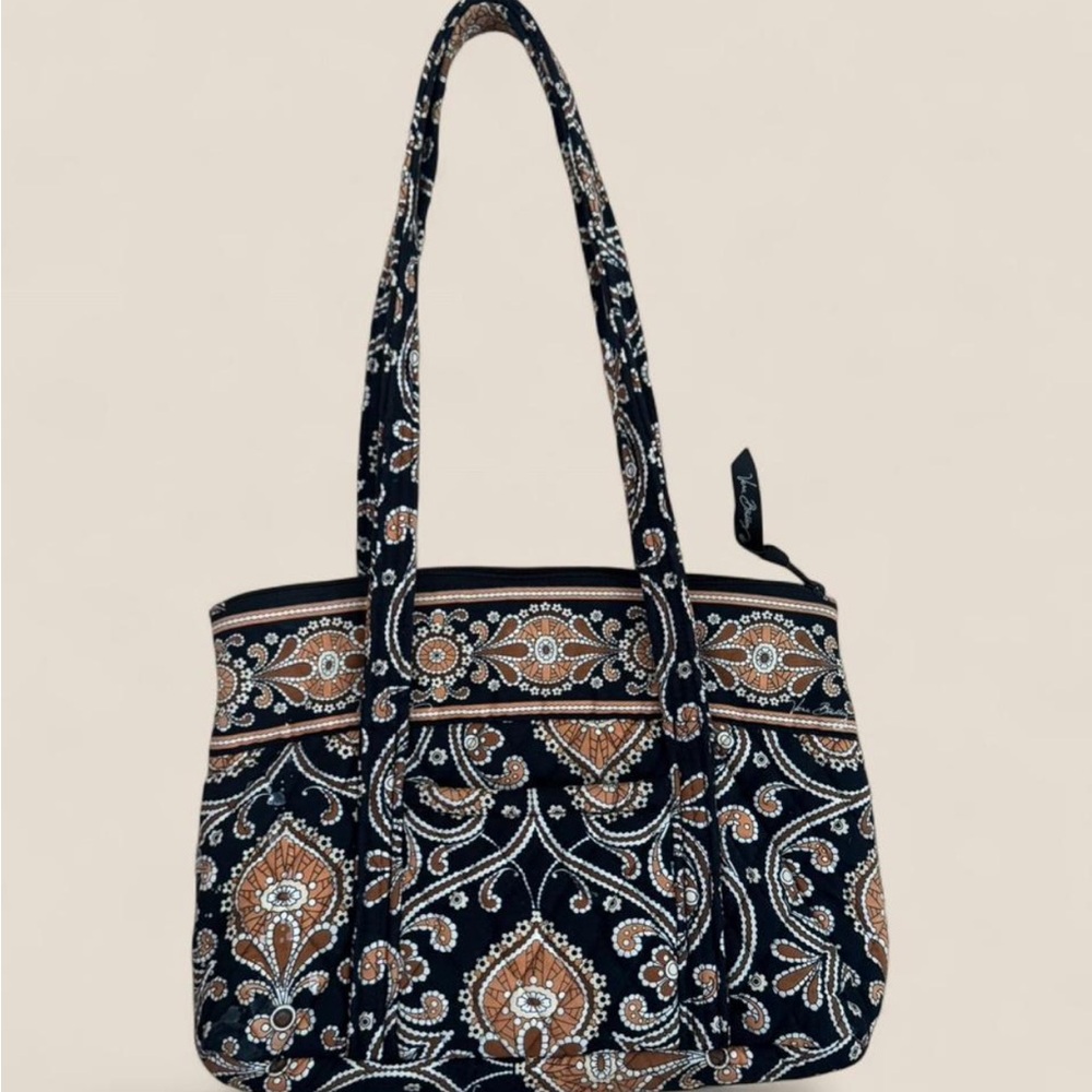 Vera Bradley Black and Brown Paisley Tote
